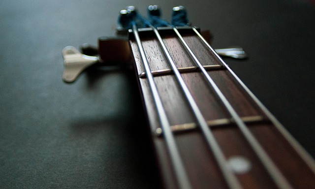 Strings of a bass guitar are much thicker