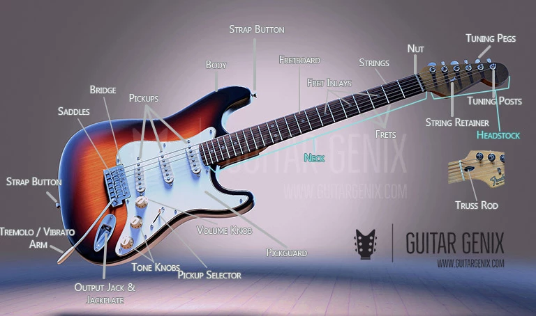 Different Parts of an Electric Guitar and Their Functions - Guitar