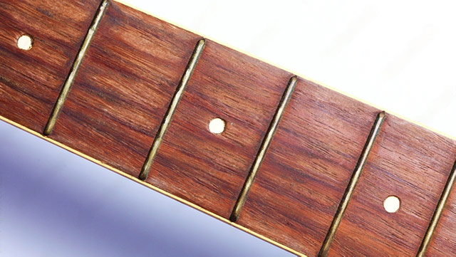 Clean and conditioned fretboard