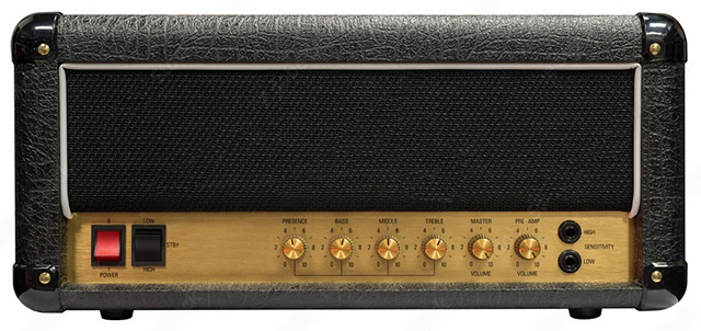 Amp Head With Input Sensitivity Clearly Marked